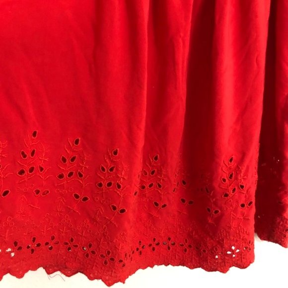 Ann Taylor LOFT XS red tassel tank top blouse - Picture 4 of 11